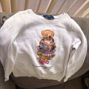 Polo by Ralph Lauren Kids White Sweatshirt with Bear Graphic